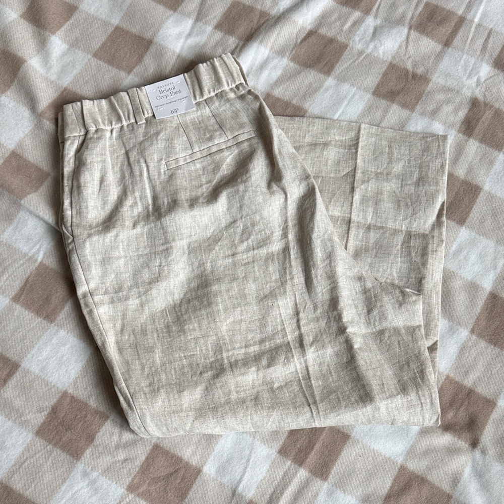 Talbots Linen Bristol Cropped Pants